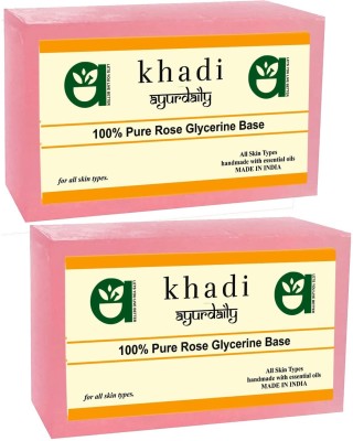 Ayurdaily Khadi Rose Ultra Clear Glycerin Pour & Melt Soap Base 500 g(2 x 250 g)