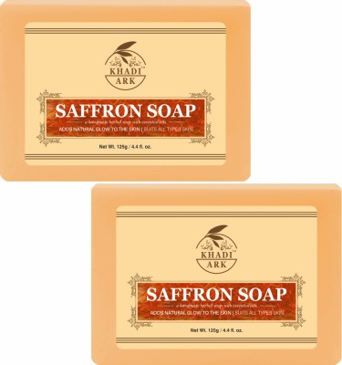 Khadi Ark Natural Saffron Bath |Natural |Khadi Soap |(2 x 125 g)