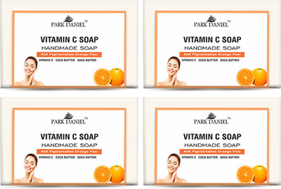 PARK DANIEL Vitamin C Soap For Bath Enrich with Shea & Cocoa Butter Pack of 4 of 100Grams(4 x 100 g)