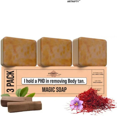 ARTNIFTY Soaps magic soap original ghr soap | kojic acid soap tan removal | face wash(3 x 100 g)