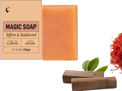 PERLENTE The Skincare Moisturizing Bathing Handmade Sandalwood And Saffron Extract Soap(150 g)