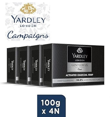 Yardley London Gentleman Charcoal Soap(4 x 100 g)