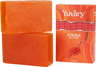 Yuvary Kesuda Handmade Organic Bath Soap, Helps Remove Dead Skin, Vitamin E Enriched(2 x 100 g)