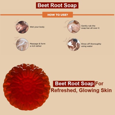 panthi Beet Root Soap For Deep Pore Cleansing and Flawless Skin (100GM) (PACK OF 1)(100 g)