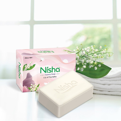Nisha Luxury Soap Bar Lily of The Valley for Soft & Beautiful Skin 100g Each Pack of 9(9 x 11.11 g)