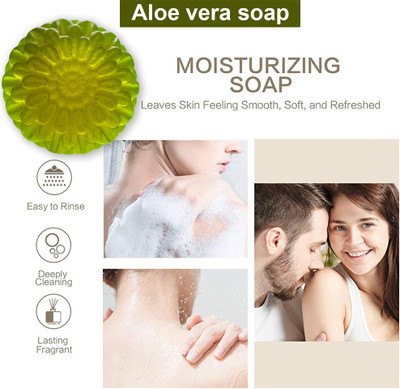 Groovy Refreshing Aloe Vera Soap with Lemon for a Citrus Bath(100 g)