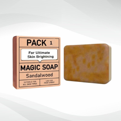 Agonize magic soap Herbal Glow Magic Soap Ayurvedic Saffron Chandan (100gm){(100 g)