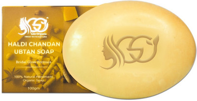 GEO ORGANIX GeoOraganix Organic Handmade Haldi Chandan Ubtan Soap | Pack of 3(3 x 100 g)