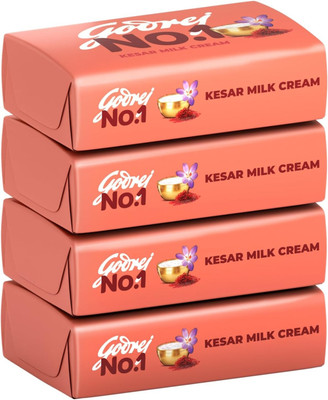 Godrej No.1 Bathing Soap, Kesar & Milk Cream, 100g (Pack of 8+2FREE)(10 x 100 g)