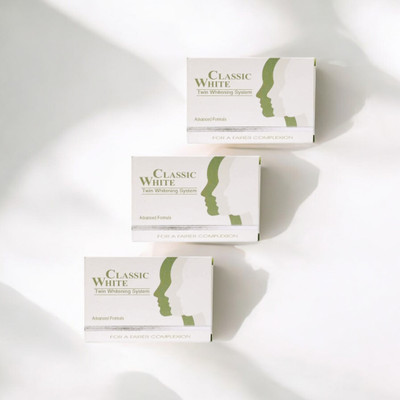bbts NEW WHITENING SOAP CLASSIC WHITE WITH TWIN WHITENING FOR FAIR SKIN 85g×3(3 x 85 g)