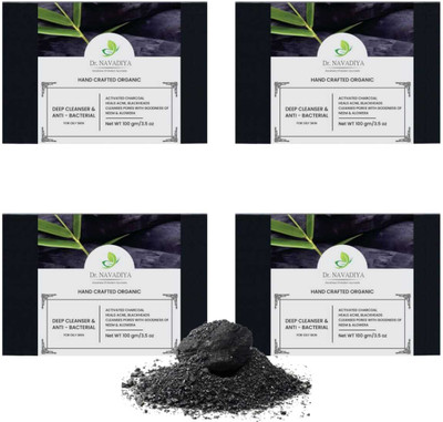 Dr. NAvadiya Oil Control & Deep Cleansing 4 Combo Pack Of Charcoal Soap For Men & Women(4 x 100 g)