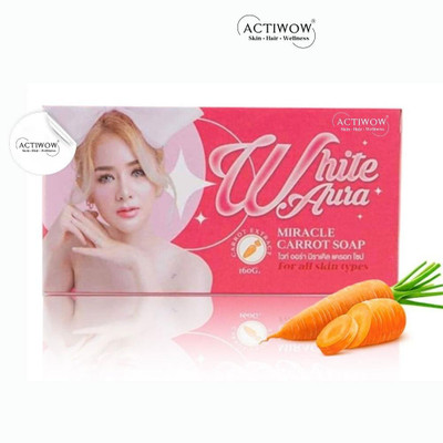 ACTIWOW White Aura Beauty Soap Rejuvenating for Soft Texture Carrot Formula(100 g)
