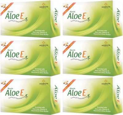 MORVIN Aloe E Soothing & Moisturizing Soap (Pack Of 6)(6 x 75 g)