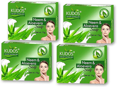 Kudos Ayurveda Neem Aloevera Soap (75g x 4)(4 x 75 g)