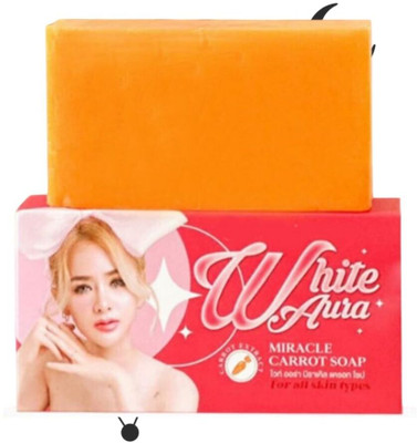 Agonize Pack of 2 | White Aura Carrot Glow Soap (200Gm)'(2 x 100 g)