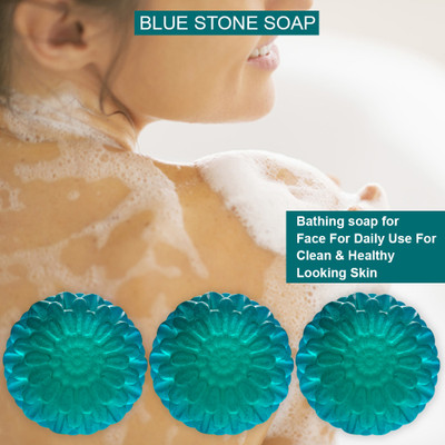 Groovy Blue Stone Soap For Deep Pore Cleansing and Flawless Skin (100GM) (PACK OF 3)(3 x 100 g)