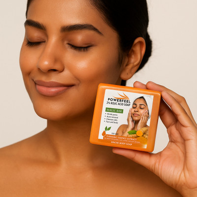 POWERFEEL Kojic Acid Skin Whitening Soap-a1(100 g)