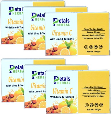 Petals Herbal Vitamin C Soap Bar for Tightening Skin(6 x 100 g)