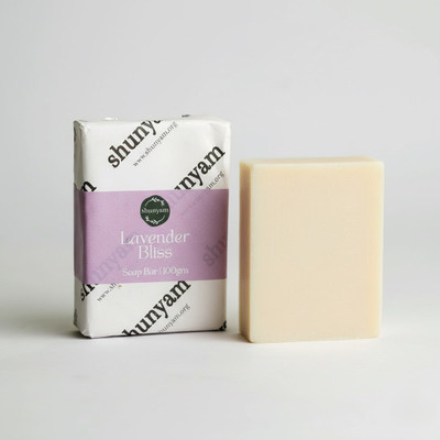 Shunyam Handmade Goat Milk & Lavender Soap for Face & Body|De-Tan & Skin Brightening Bar(2 x 100 g)