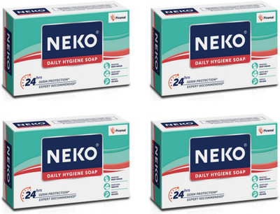 NEKO Daily Hygiene Soap, 24 hours Germ Protection Pack of 4 PC(4 x 100 g)