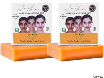 ACTIWOW Jiore Sinche Kojic Soap for Skin Glowing & Softening Action Combo Set A01(2 x 100 g)