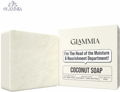 GLAMMIA Ghar Soap Coconut Soap | Handmade Natural Bar Soap With Coconut Oil(100 g)