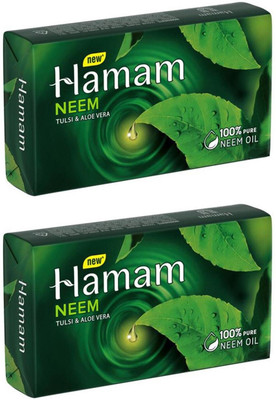 HAMAM Neem Tulsi & Aloevera Soap (Pack Of 2)(2 x 100 g)