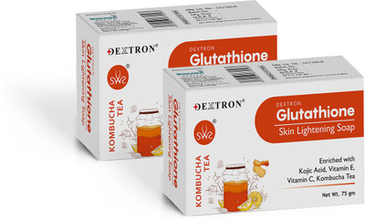 DEXTRON Glutathione Kombucha Tea Skin Brightening Soap(2 x 75 g)