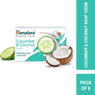 HIMALAYA Cucumber & Coconut Soap 125g (Pack of 6)(6 x 125 g)