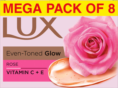 LUX Soft Glow Rose and Vitamin E Soap(8 x 150 g)