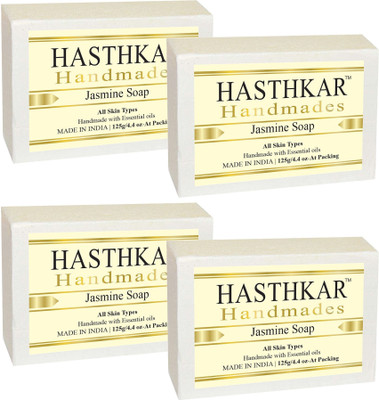 HASTHKAR Handmades Glycerine Jasmine Soap-125gm pack of 4(4 x 125 g)
