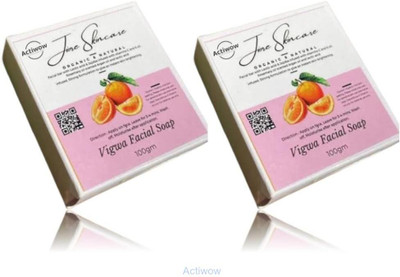 ACTIWOW Jiore Vigwa Anti-Aging Facial Soap for Soft, Radiant Skin Combo(2 x 100 g)