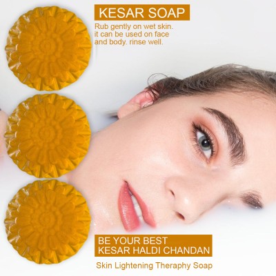 TERIHAR Citrus Splash Kesar Soap (100GM) (PACK OF 3)(3 x 100 g)