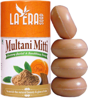 La Era Multani Mitti Luxury Facial & Scrubbing Soap(4 x 100 g)