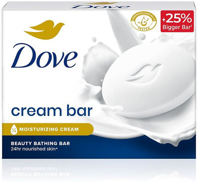 DOVE Cream Beauty Bathing Bar For 24 Hour Nourished Skin(8 x 125 g)