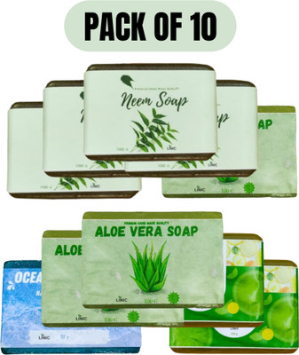 linic HERBAL NEEM SOAP(4), ALOE VERA(3), LEMON(2), OCEAN BLUE(1)(10 x 100 g)