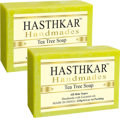 HASTHKAR Handmades Glycerine Tea Tree Soap-125gm pack of 2(2 x 125 g)