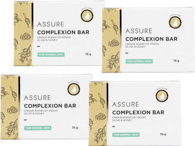 ASSURE Complexion bar is a nourishing bathing bar (extracts of Kesar and honey)(4 x 75 g)