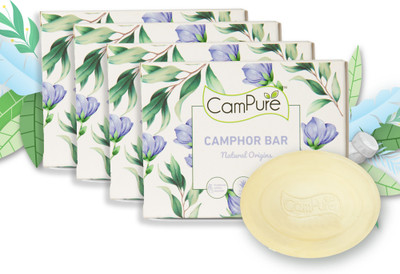 CamPure Camphor Soap - Soft & Fresh (Pack of 4)(4 x 75 g)