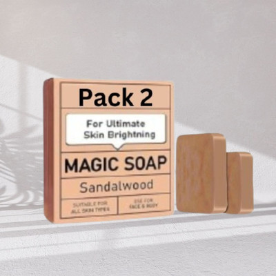 Agonize Ghar Herbal Soap Set | Face and Body Glow | Kesar & Chandan(2 x 100 g)