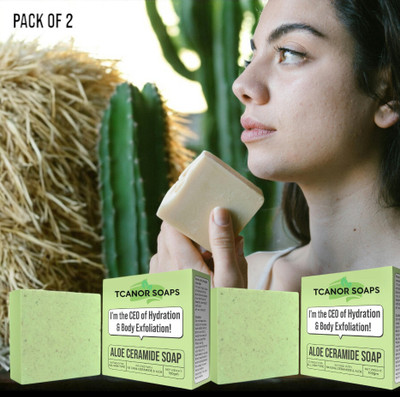 TCANOR Soaps Natural ceramide with` Aloevera | For Hydration, Deeply Nourishes0.09(2 x 101 g)