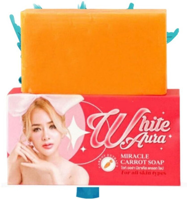 Agonize Pack of 2 | White Aura Carrot Skin Glow Bar (200Gm),(2 x 100 g)
