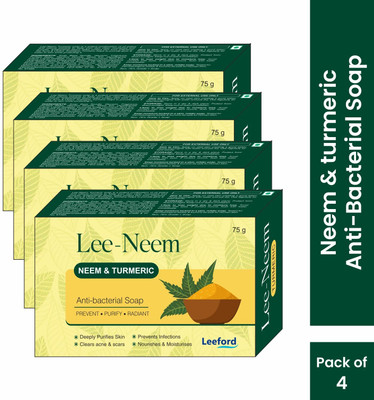 Lee -Neem Neem & Turmeric Soap- 75g (Pack of 4)(4 x 75 g)