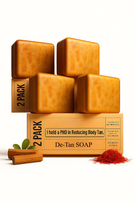 DHOR ORIJNAL Soap Sandal Wood And Saffron for DeTan and Glowing Brightening Skin(4 x 100 g)