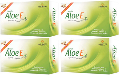 MORVIN Aloe E Soothing & Moisturizing Soap (Pack Of 4)(4 x 75 g)