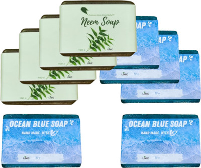 linic HERBAL NEEM SOAP(4), OCEAN BLUE SOAP(5)(9 x 100 g)