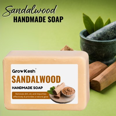 Growkesh Natural Sandalwood soap For Skin Softening | Bathing Soap(100 g)