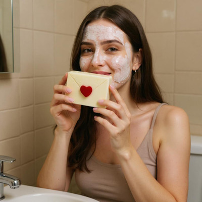 Lavish Lathers The Envelope of Love Soap | Moisturizing & Aromatic Luxury Handmade Batthing Bar(100 g)