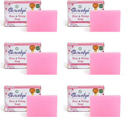 shiwalya handmade rose honey soap !1 with pure oil !!(6 x 125 g)