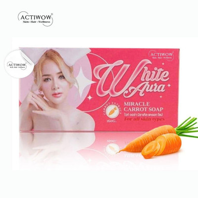ACTIWOW White Aura Beauty Soap Rejuvenating with Herbal Essence Carrot Formula(100 g)